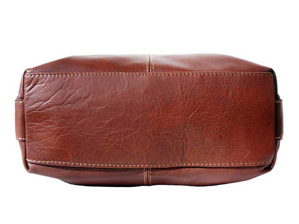 Spello (brown) - Rich, chocolate brown, Italian leather bag - the base
