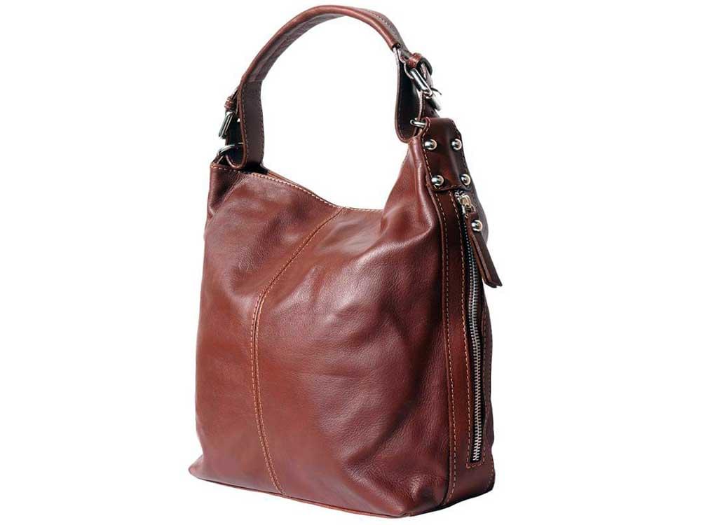 Spello (brown) - Rich, chocolate brown, Italian leather bag
