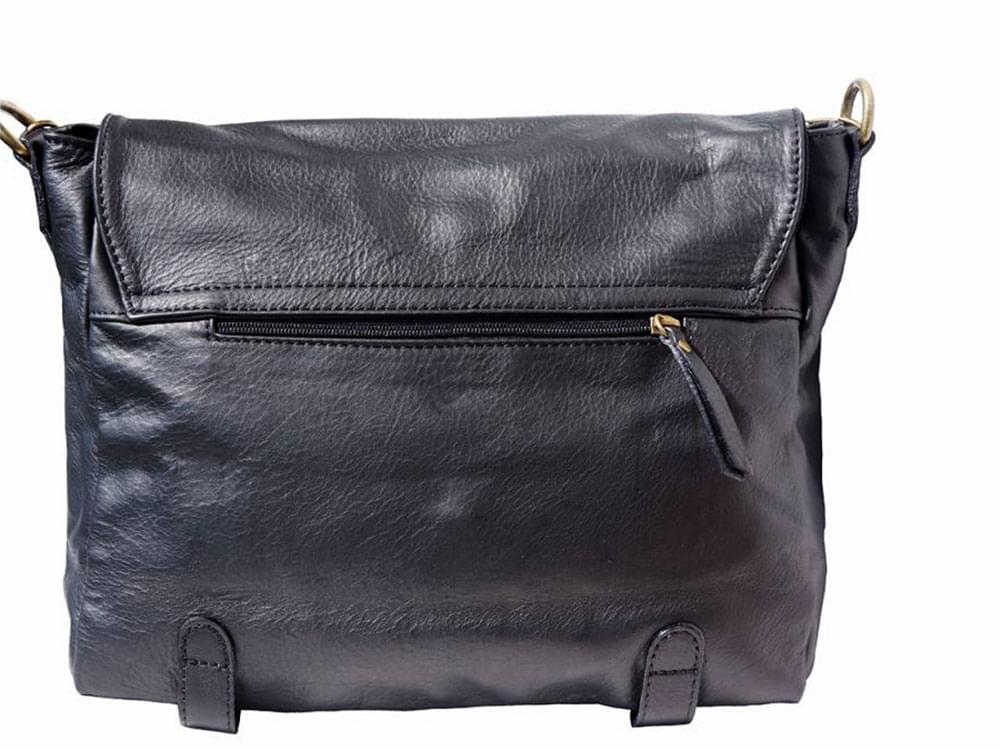 Elba (black) - Soft leather satchel style bag