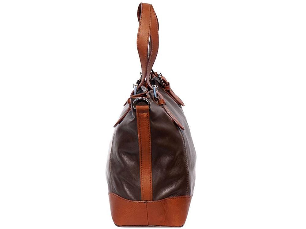 Otranto - tote bag in soft, Italian calf leather - side view