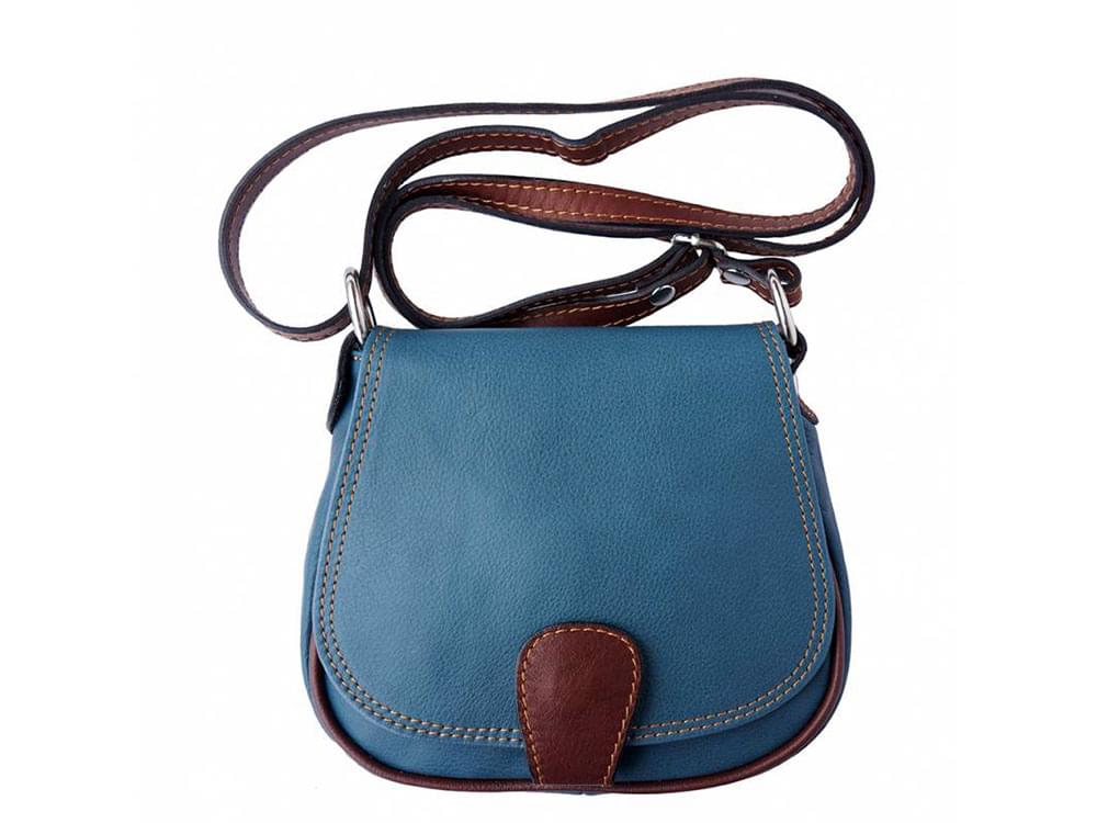Lodi - soft leather cross body bag with long strap - front view