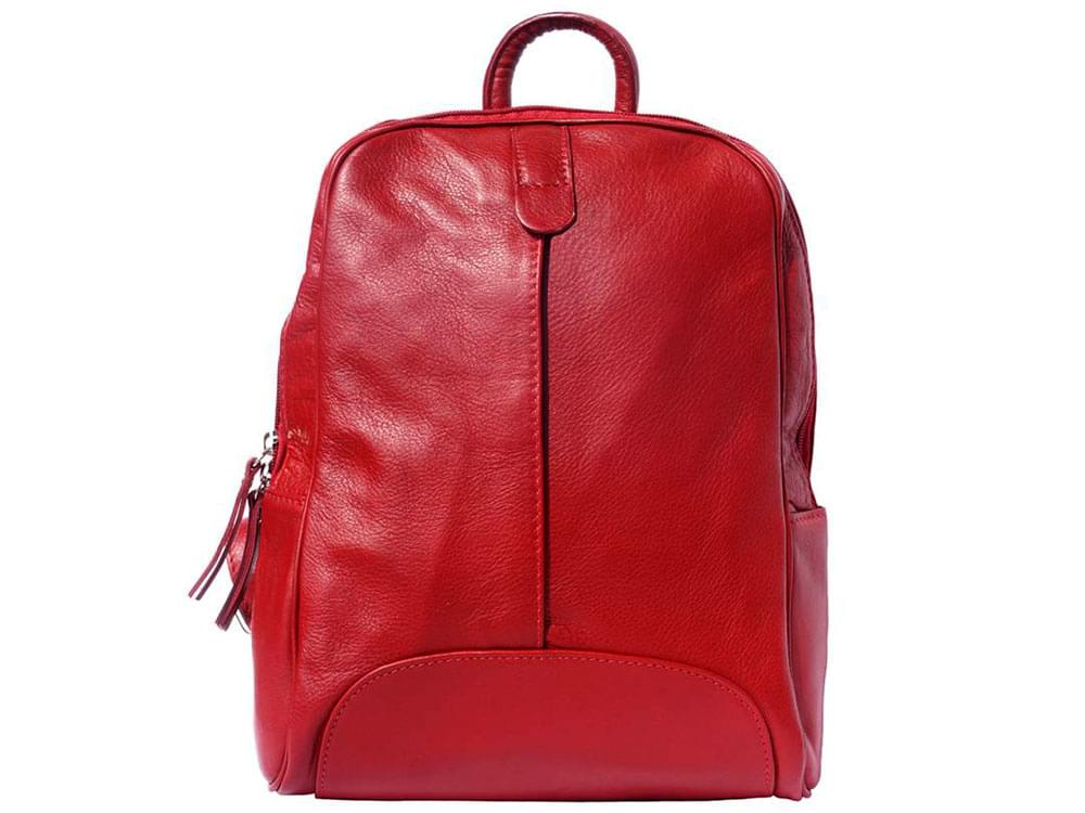 Matera - a sleek, sporty, leather backpack - front view