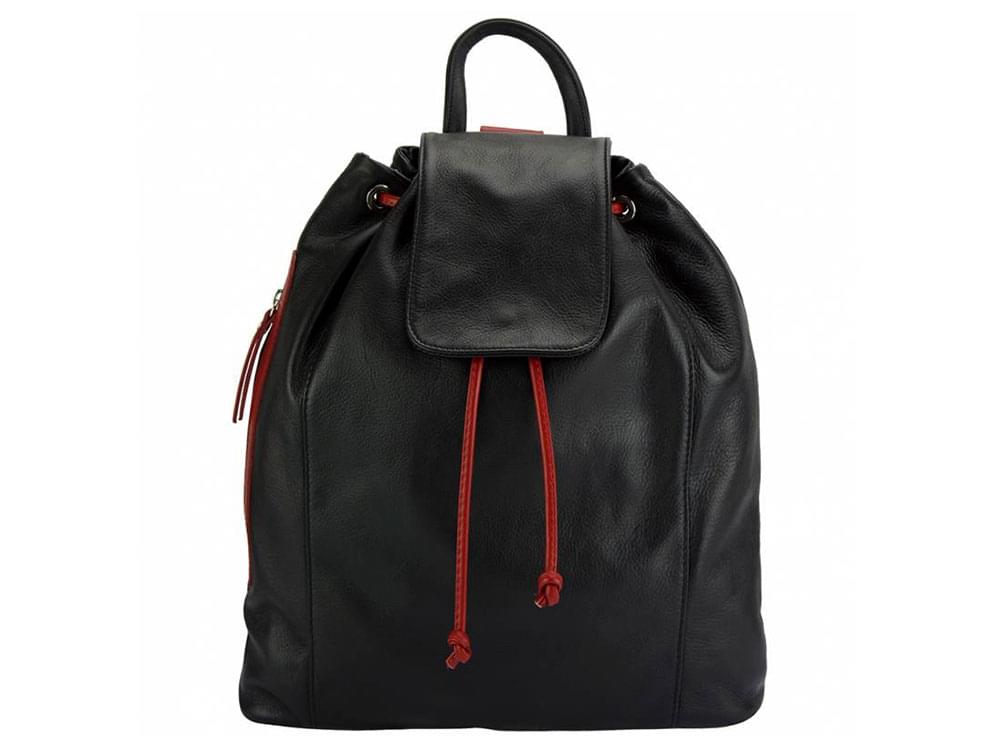 Lucca (black/red) - The best leather backpack on the market