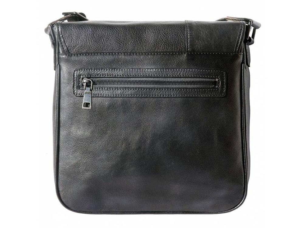 San Remo - vintage leather messenger bag - back view