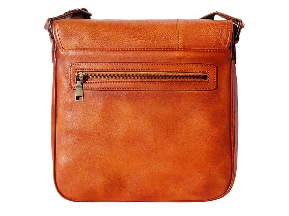 San Remo - vintage leather messenger bag - back view