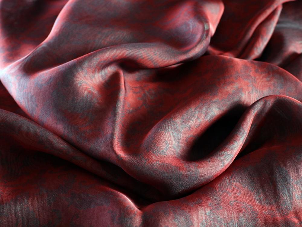 Skyline of Milan - Vibrant double sided silk scarf