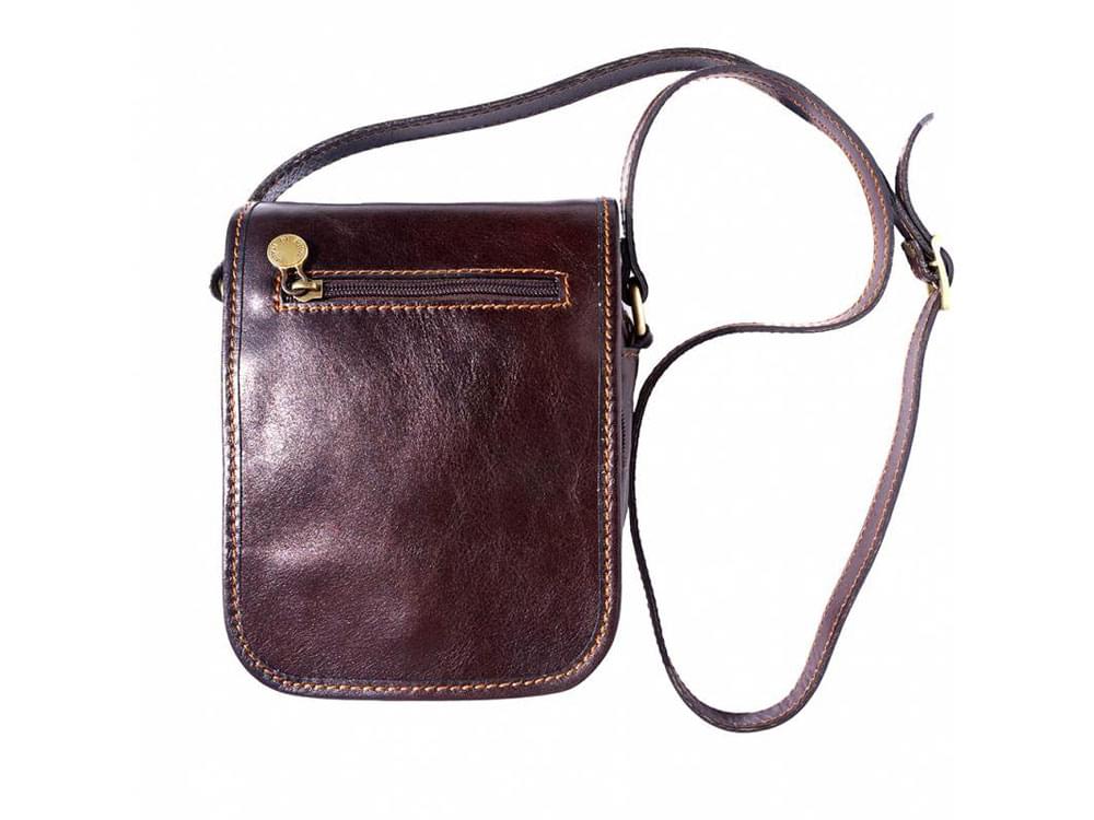 Atri (dark brown) - Compact Italian leather bag