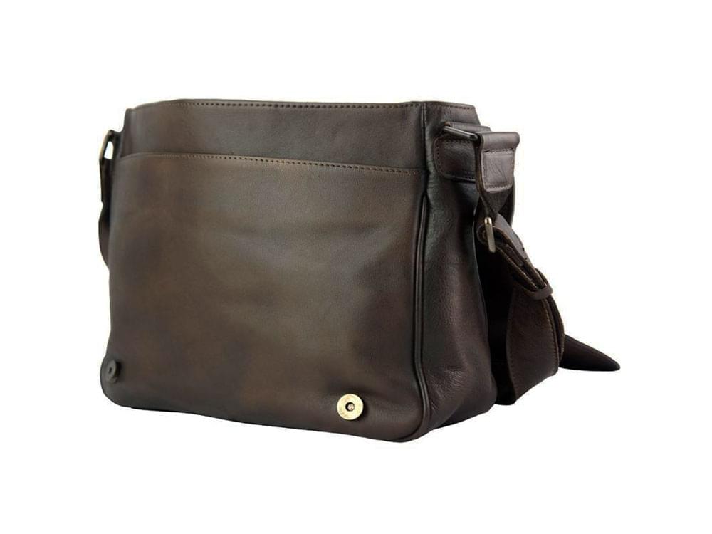 Noto (dark brown) - Stylish vintage leather messenger bag