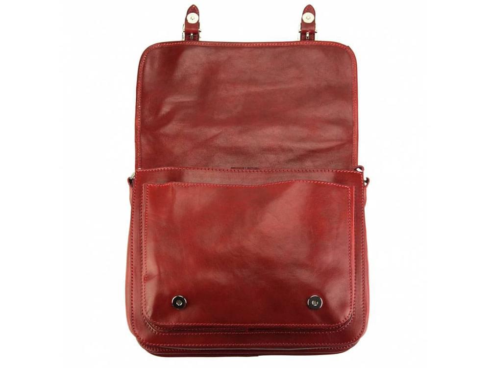 Teora - elegant and practical messenger bag - with the front flap raised