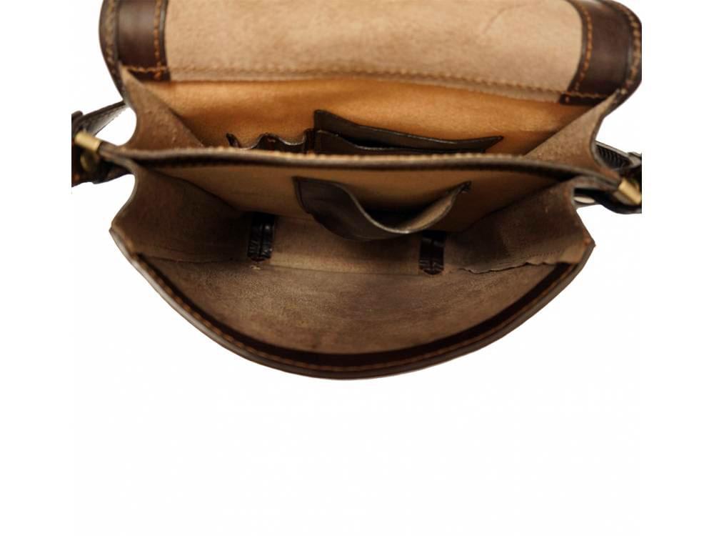 Padula - small, calf leather shoulder bag - showing inside