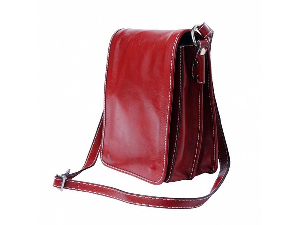 Padula (red) - Small, calf leather shoulder bag