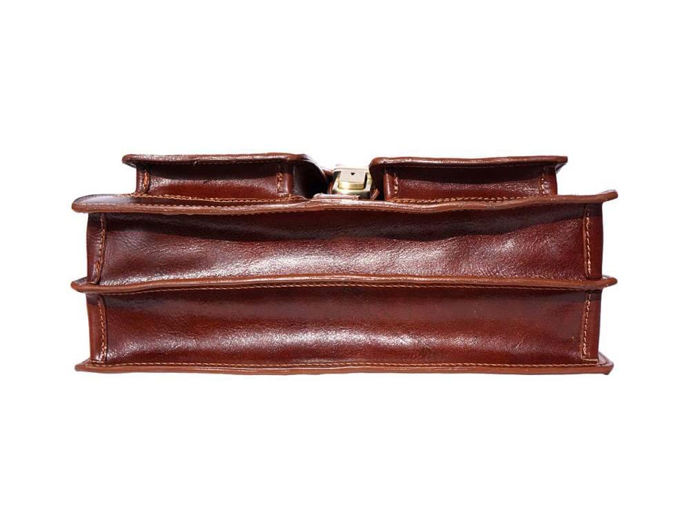 Taranto (brown) - Rigid calf leather business bag