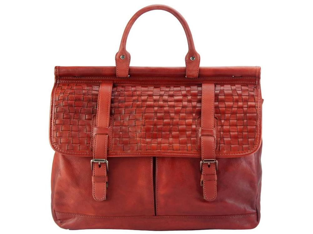 Imperia, elegant and feminine vintage leather bag - front view
