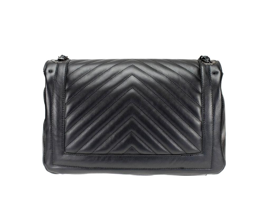 Ortigia (black) - High quality leather shoulder bag