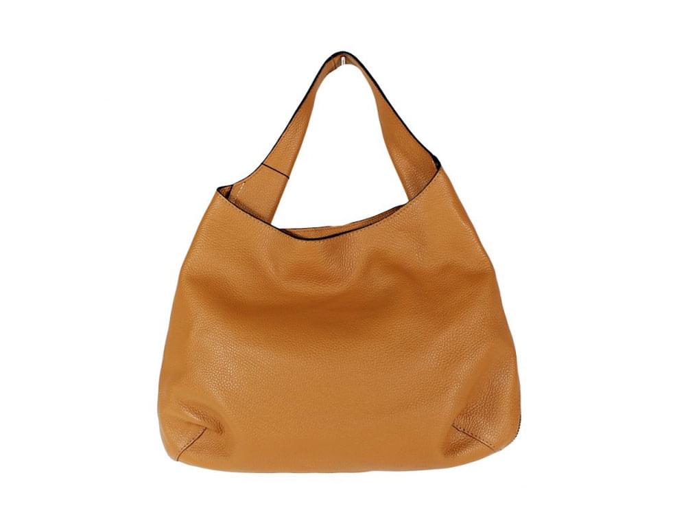 Rapallo (tan) - Large, soft leather shoulder bag