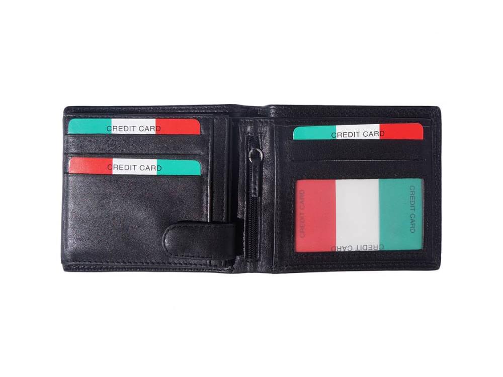 Lorenzo (black) - Wallet in luxurious natural leather