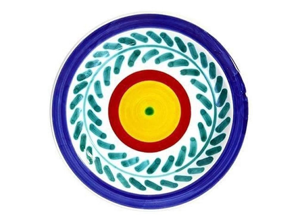 Corona - 25cm plate - Handmade, traditional ceramic plate from Sicily