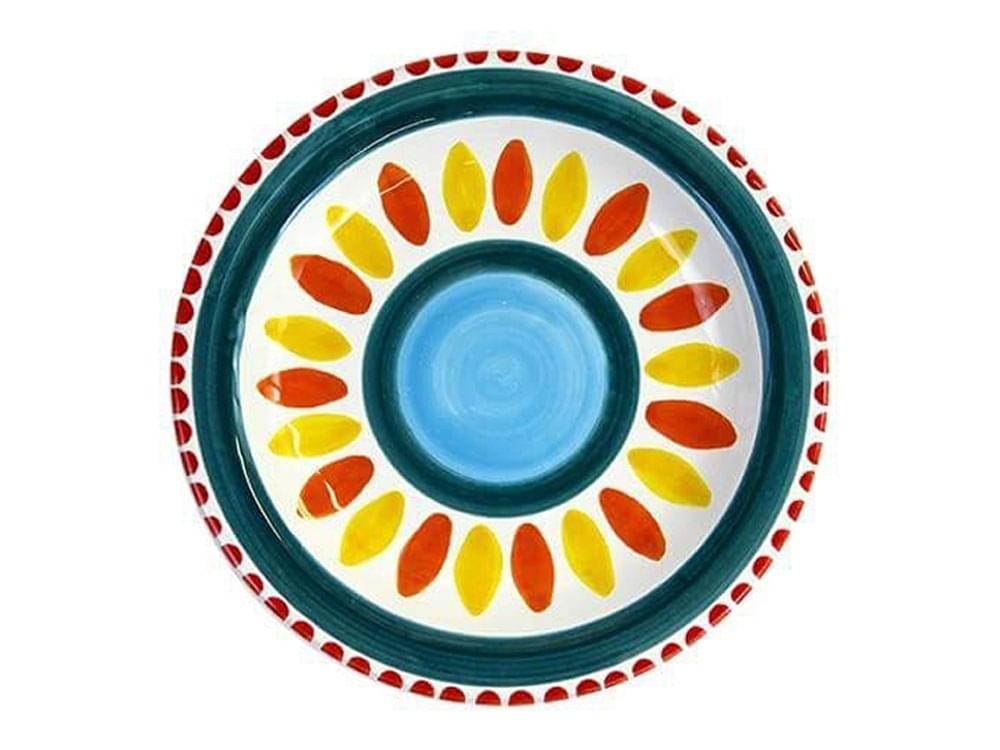 Gaillardia  - 25cm plate - Handmade, traditional ceramic plate from Sicily