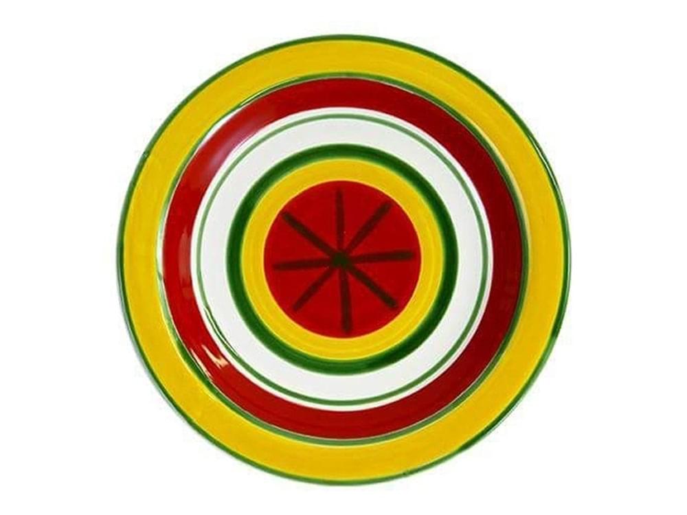 Lantana - 25cm plate - Handmade, traditional ceramic plate from Sicily