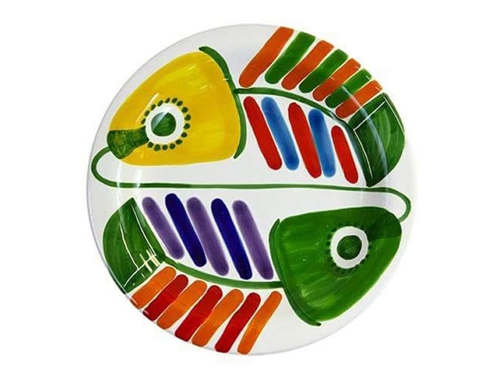 Liscia - 25cm plate - Handmade, traditional ceramic plate from Sicily