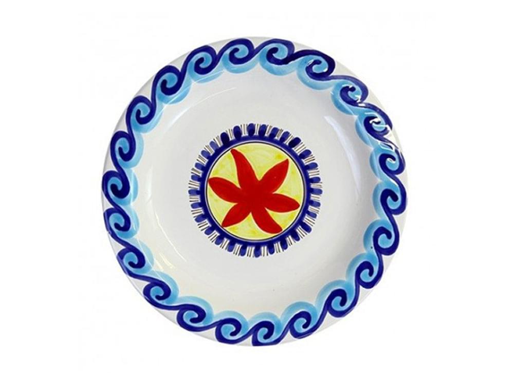 Mare - 25cm plate - Handmade, traditional ceramic plate from Sicily
