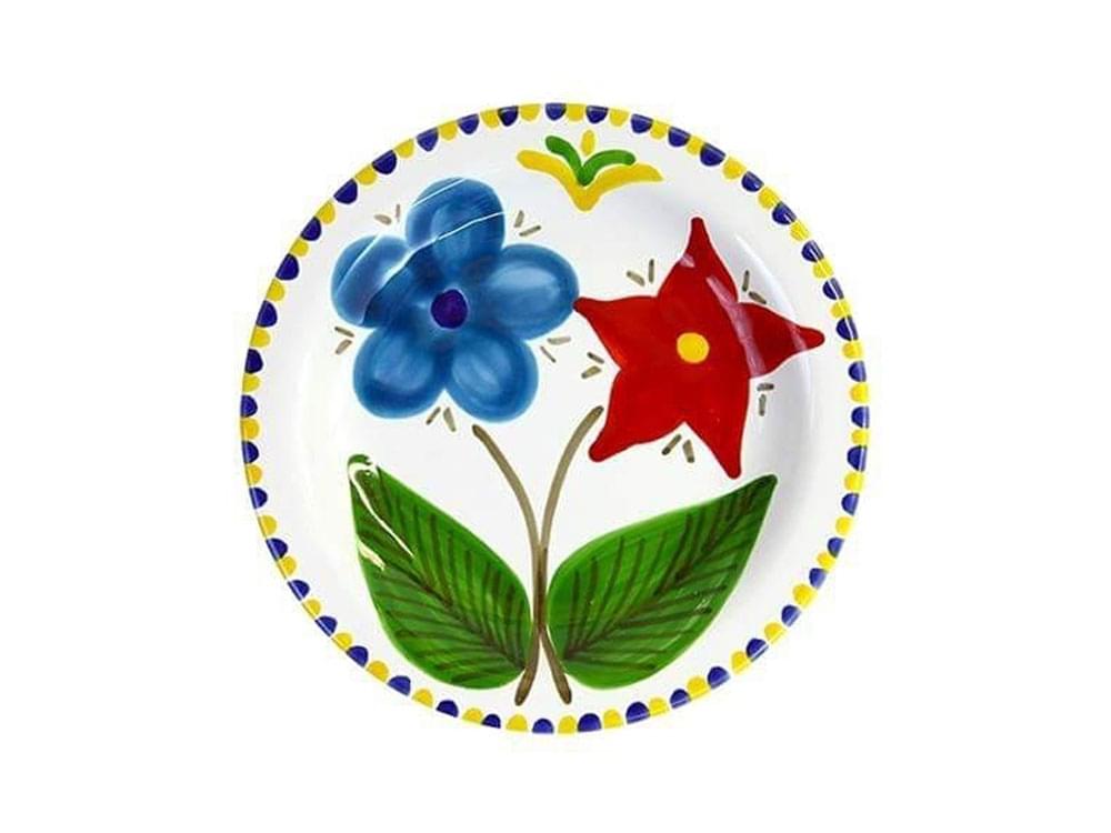 Millefiori - 18cm plate - Handmade, traditional ceramic plate from Sicily