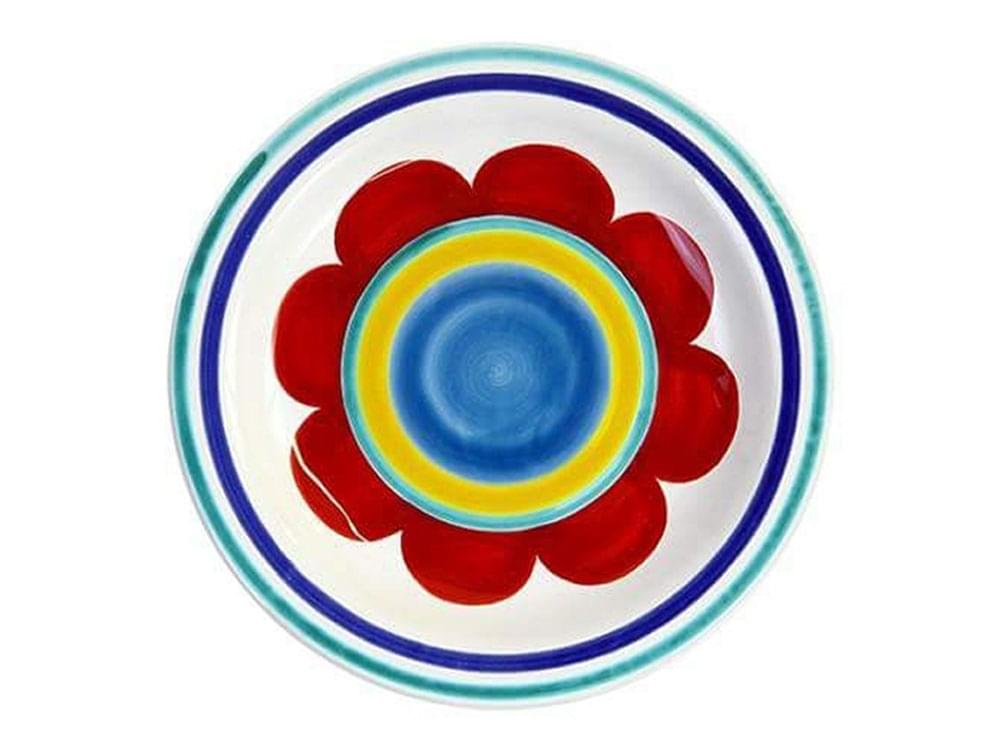 Peonia - 25cm plate - Handmade, traditional ceramic plate from Sicily