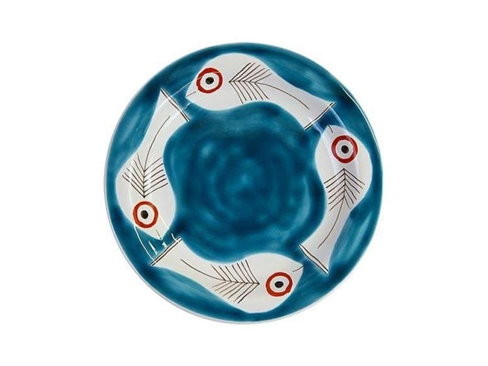 Pescare - 18cm plate - Handmade, traditional ceramic plate from Sicily