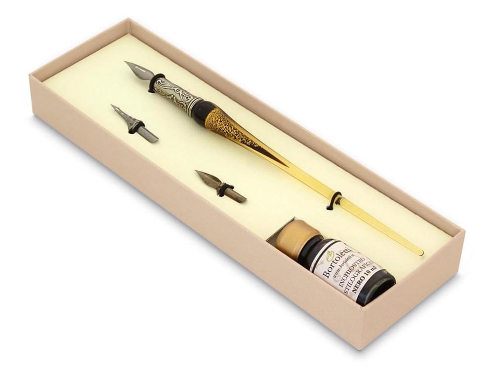 Gold Leaf - pen made from Murano glass enriched with gold leaf