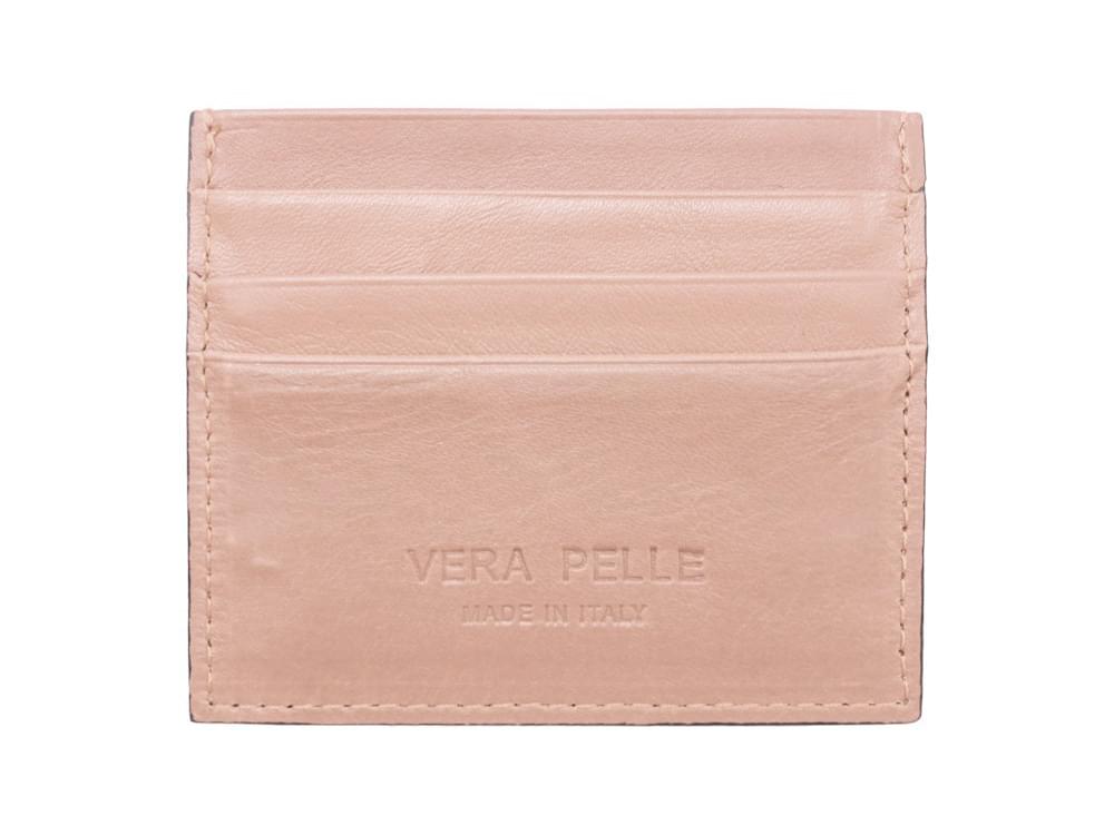 Italian leather card and cash holder