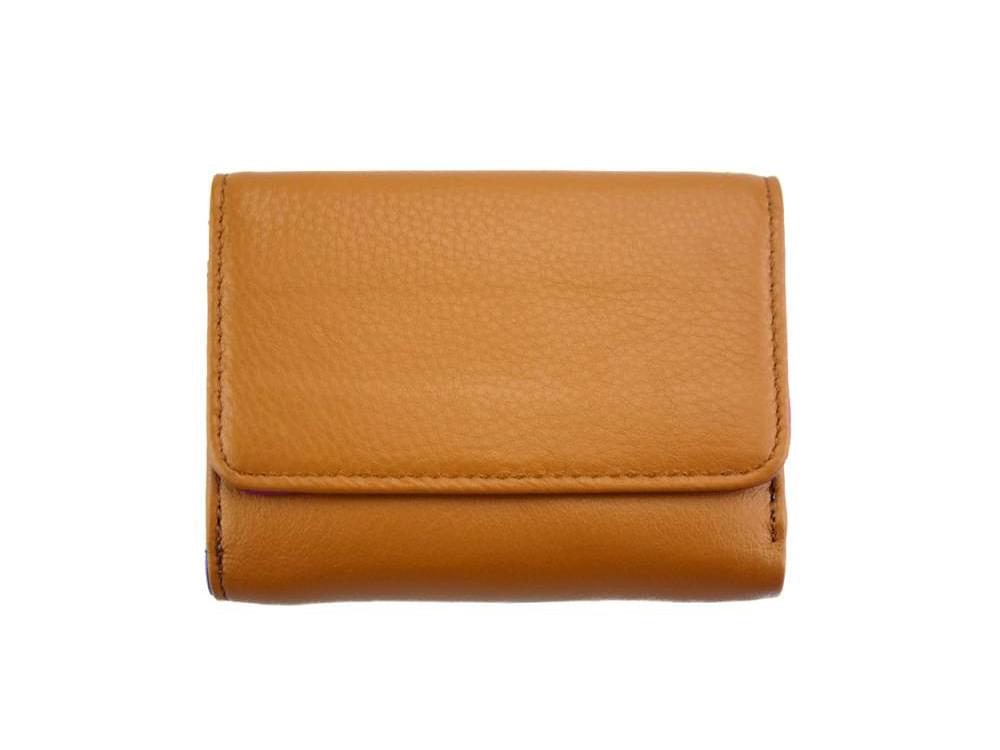 Sofia (tan) - Colourful, optimal small wallet