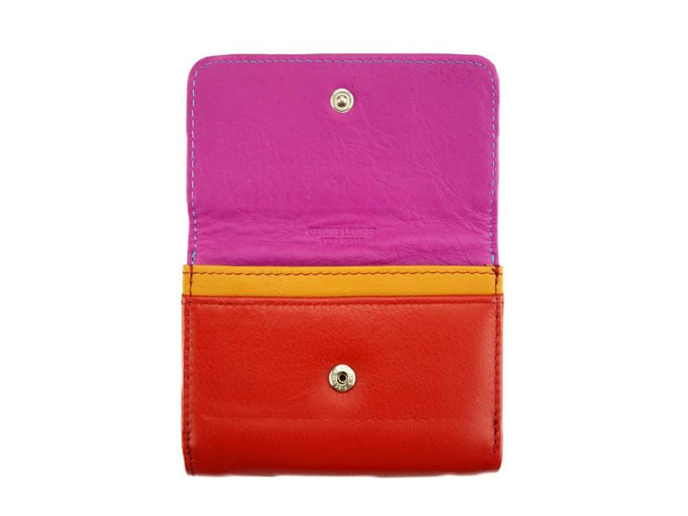 Sofia - colourful, optimal small wallet - opening to coin pocket