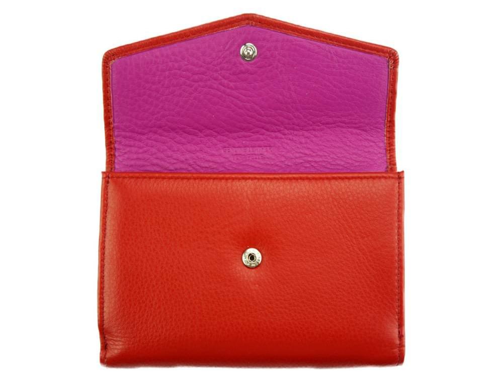 Maria (red) - Slim, colourful wallet with large capacity