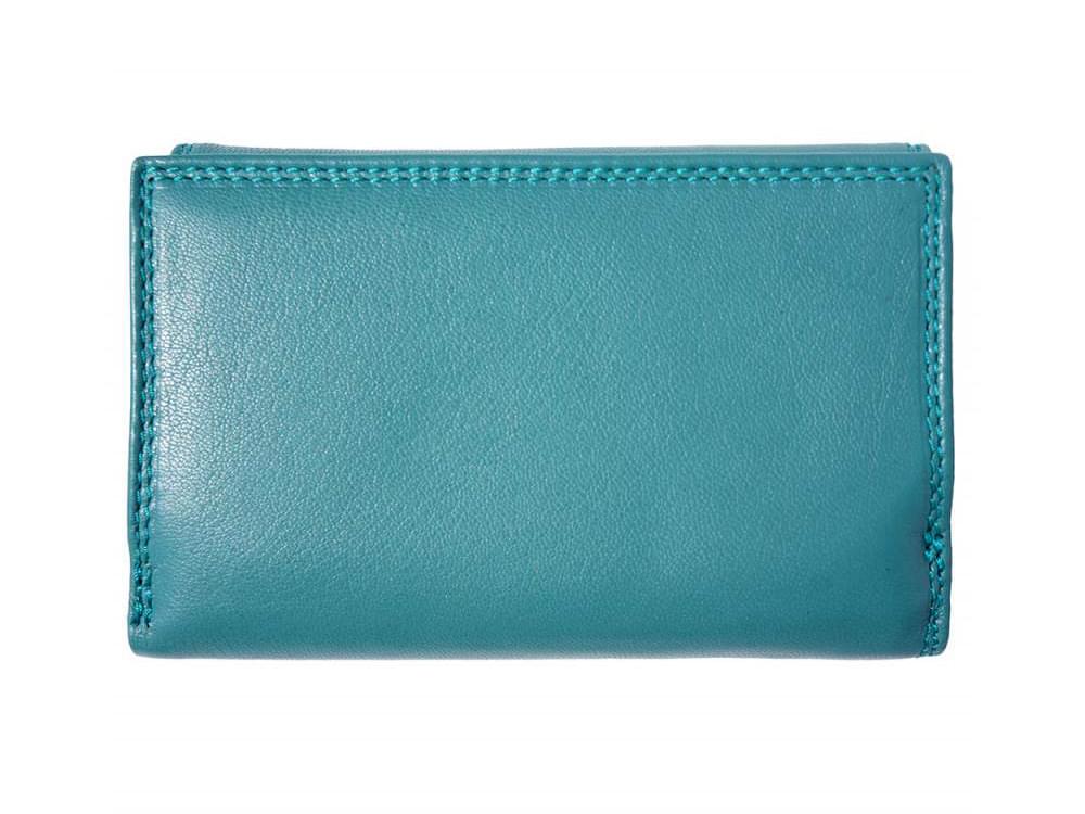 Cinzia (turquoise) - Small, neat, spacious leather wallet