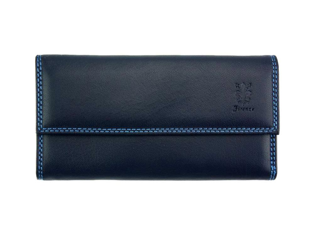 Marcella (navy blue) - Luxurious, genuine leather wallet for women