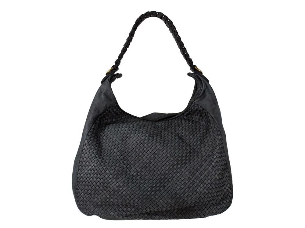 Altamura (black) - Luxurious, spacious, soft calf leather bag