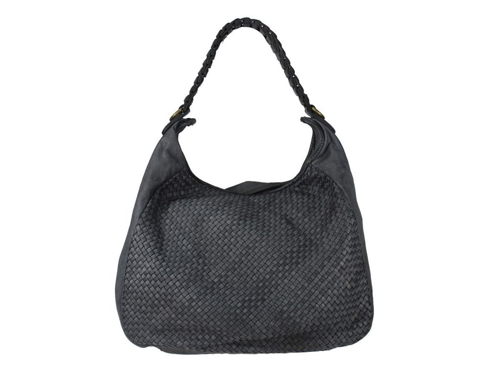 Altamura (dark grey) - Luxurious, spacious, soft calf leather bag