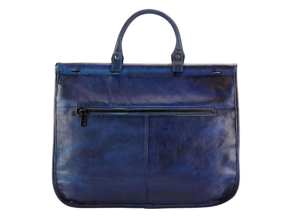 legant, feminine, vintage leather bag - back view