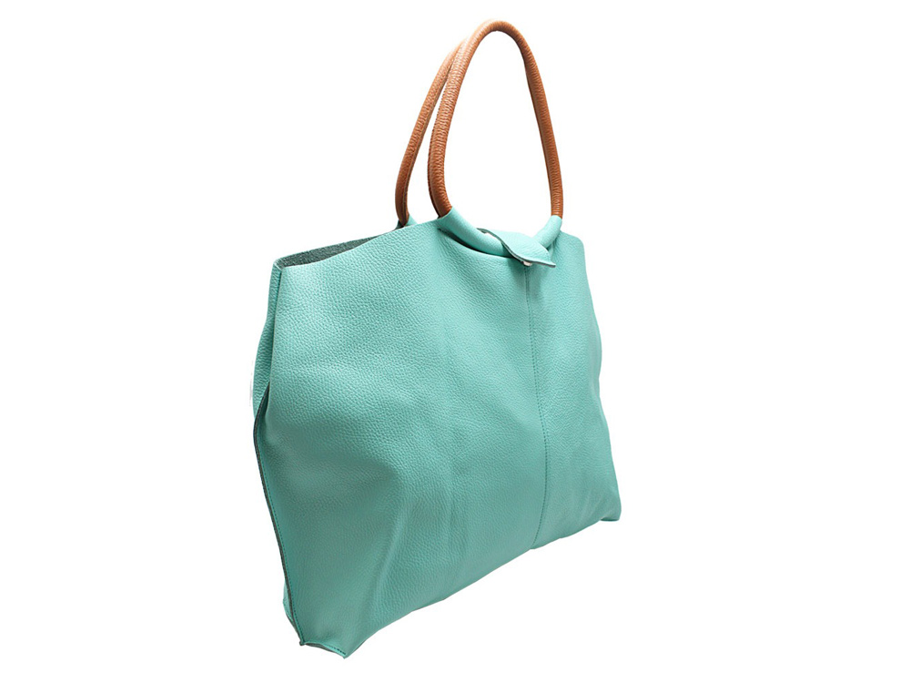 Amalfi (sky blue) - Soft, spacious Dollaro leather shopper style bag