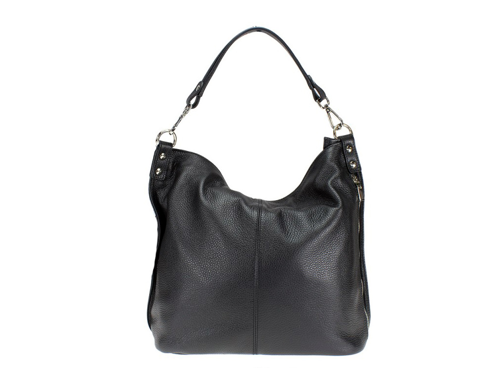 Bione - soft calf leather shoulder bag in a simple but classic design - front view