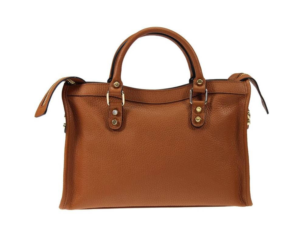 Narni - Leather bag which has a useful, compact shape - front view