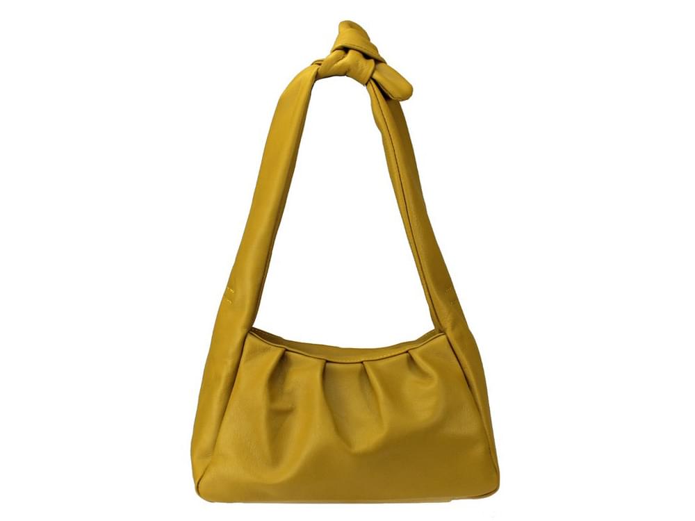 Norcia (ochre) - Soft shoulder bag made from Sauvage leather