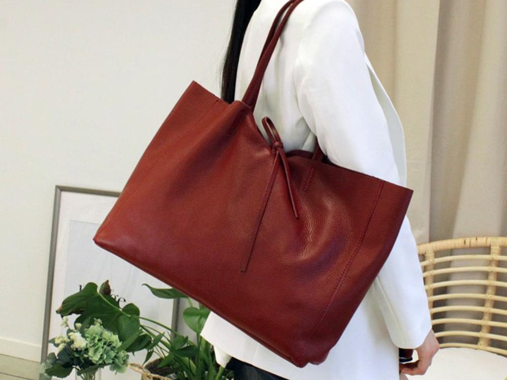 Poppi - extremely soft leather tote bag